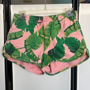 Judith March Palm Springs banana leaf shorts